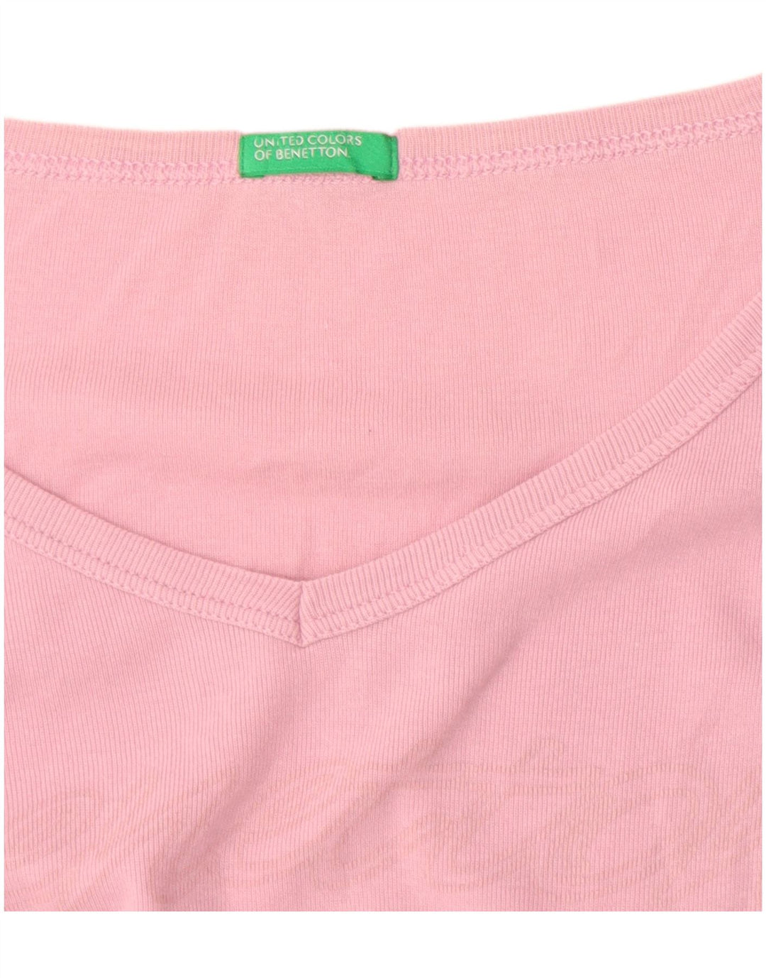 Benetton Haut graphique à manches longues pour femme UK 12 Rose moyen
