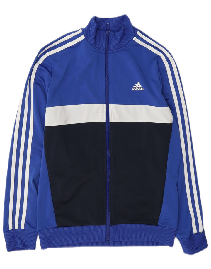 Adidas Veste de Survêtement Garçon 13-14 Ans Bleu Colorblock Polyester