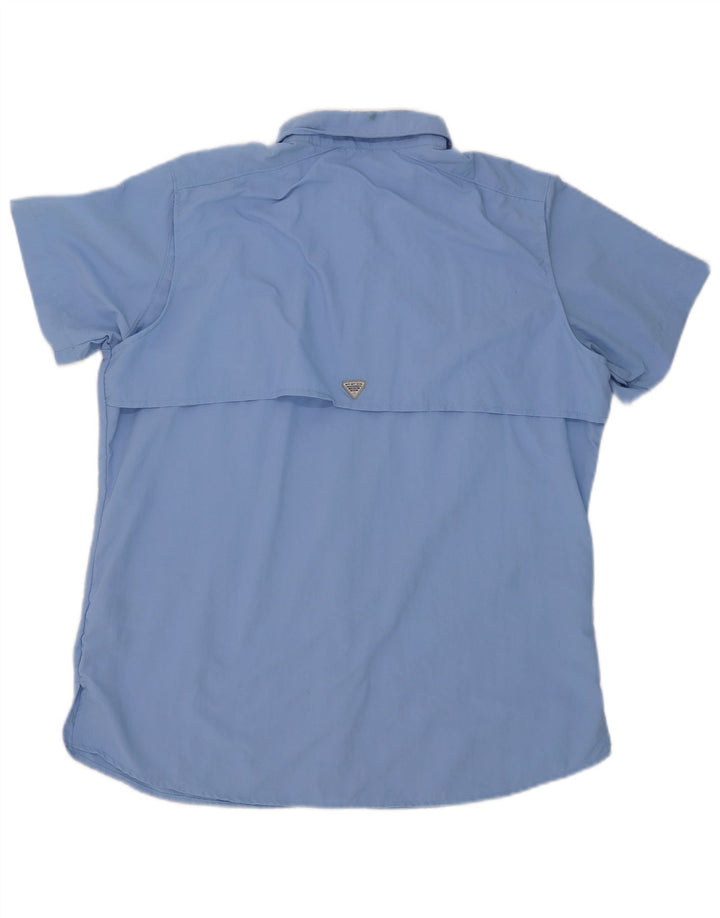 Columbia Surchemise à manches courtes pour femme Large Bleu Nylon