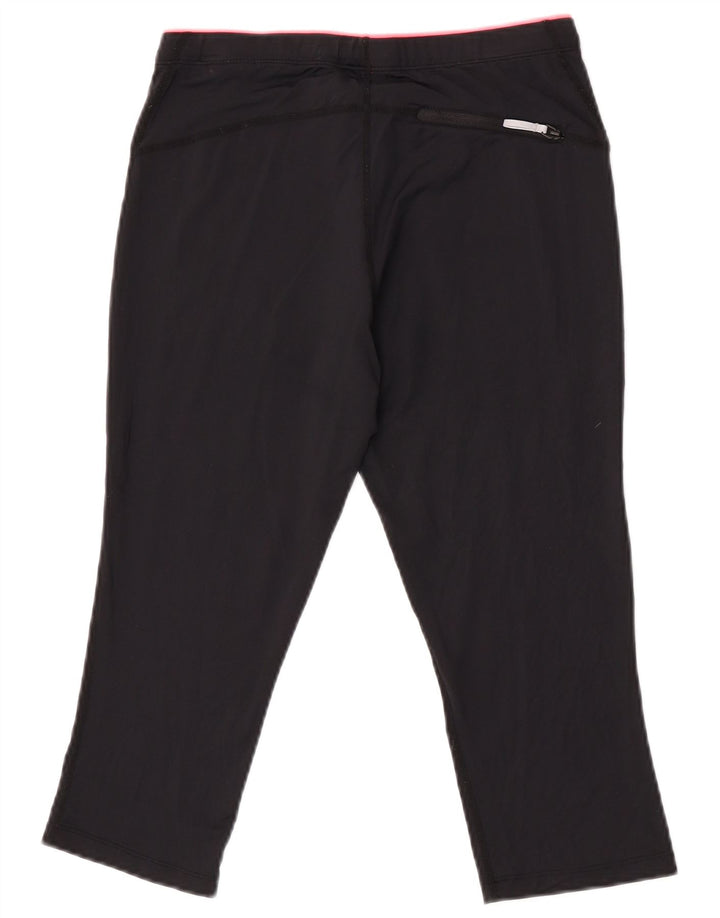 Asics Pantalon de survêtement Graphic Capri pour femme UK 12 Noir Moyen Polyester