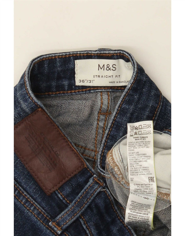 Marks & Spencer Jean droit homme W36 L27 bleu coton