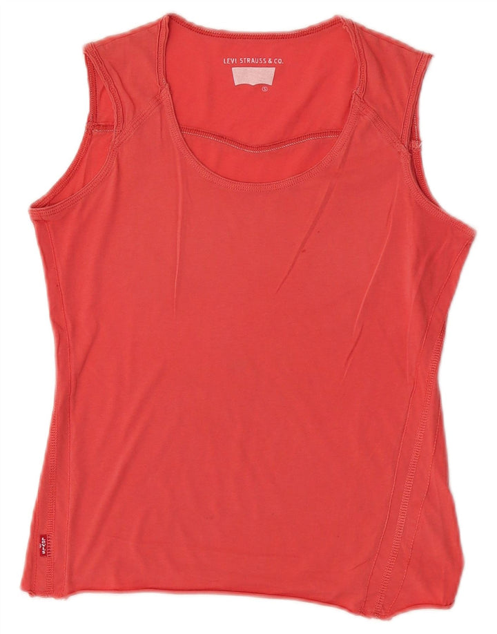 Levi's Débardeur court femme UK 10 Small Rouge Coton