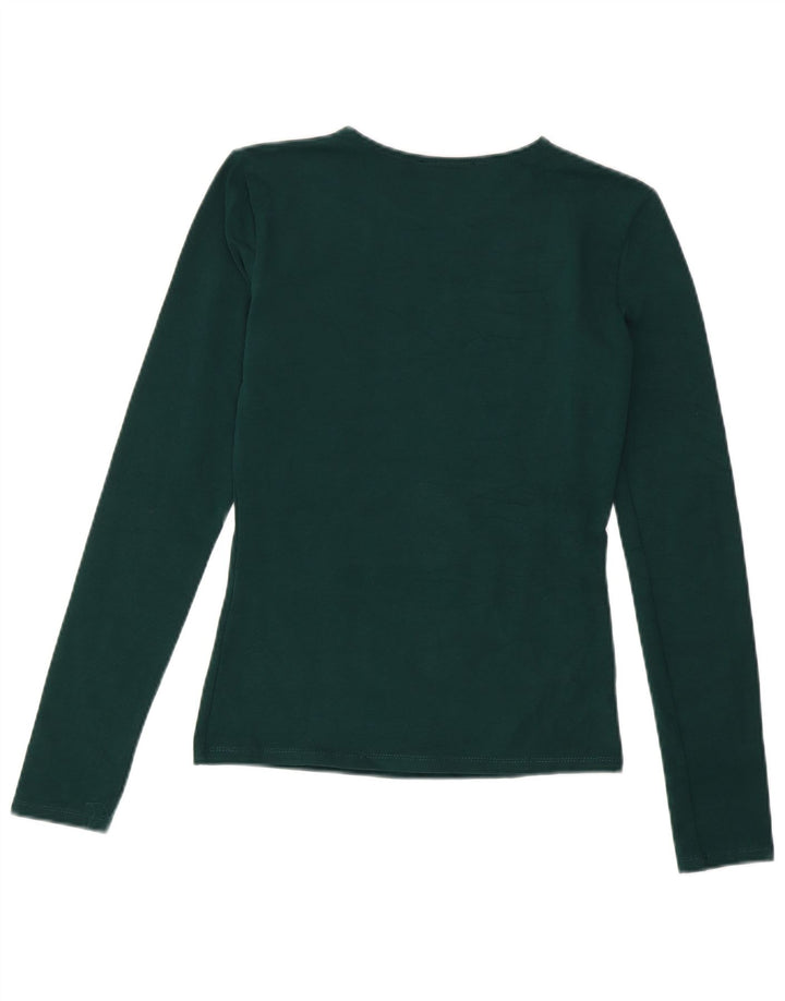 Zara Femme Top Manches Longues UK 10 Petit Vert