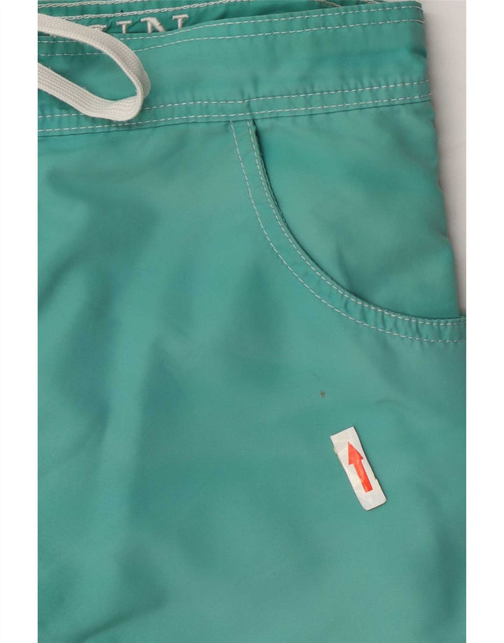 Sundek Short de bain homme en coton color block vert moyen