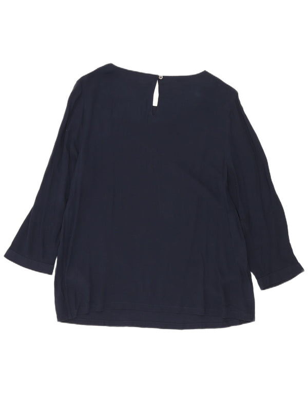White Stuff Chemisier à manches 3/4 pour femme UK 10 Small Bleu marine à pois