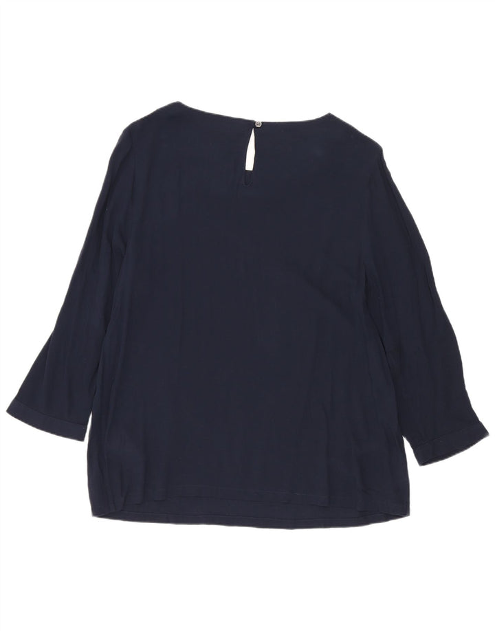 White Stuff Chemisier à manches 3/4 pour femme UK 10 Small Bleu marine à pois