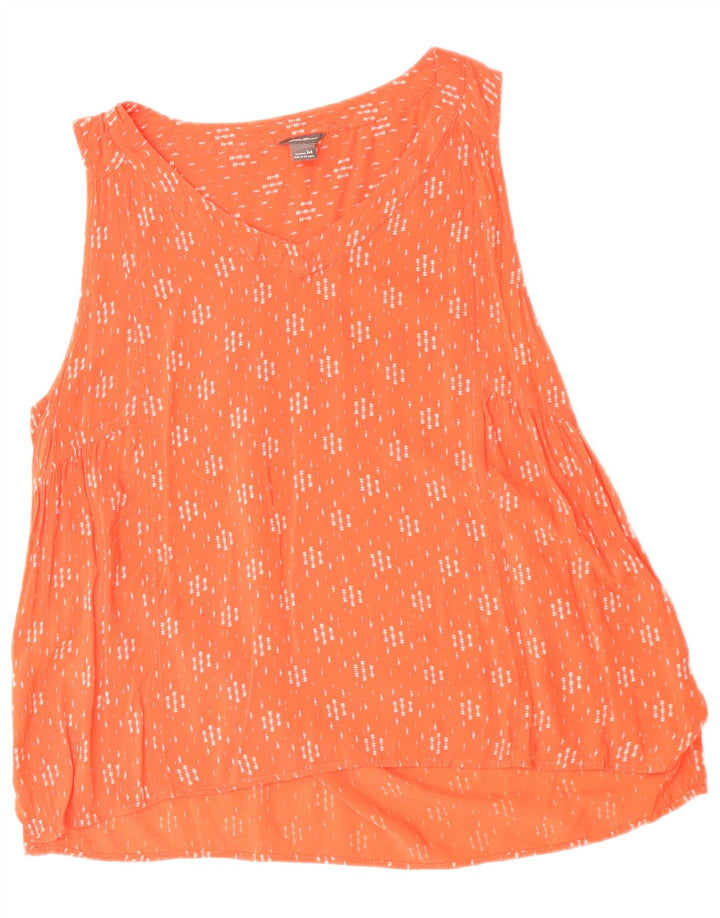 Eddie Bauer Chemisier pour femme UK 14 Rayonne géométrique orange moyen