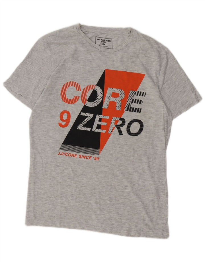 Jack & Jones T-Shirt Graphique Homme Petit Gris Moucheté Coton