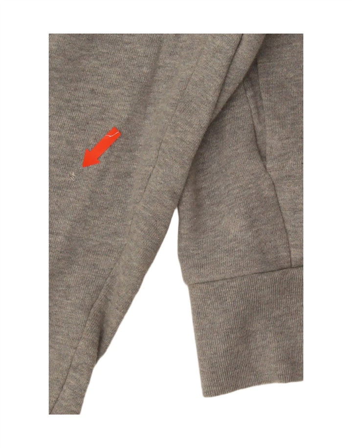 Adidas Pull à capuche zippé coupe régulière pour homme en coton gris moyen