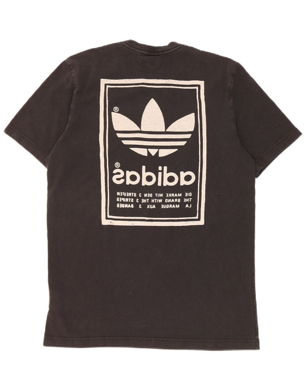 Adidas T-shirt graphique pour homme en coton noir moyen