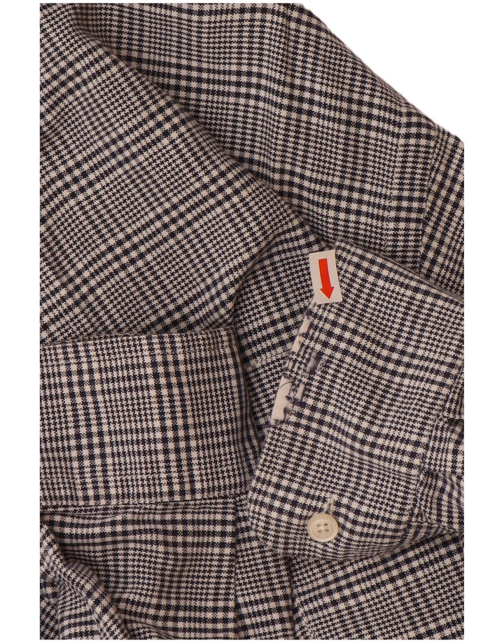 NAUTICA Chemise Flanelle Homme Bleu Marine Moyen Pied-de-Poule Coton
