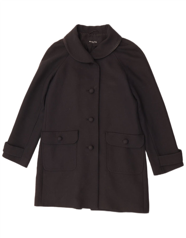 Massimo Dutti Manteau Femme EU 42 Grand Coton Noir