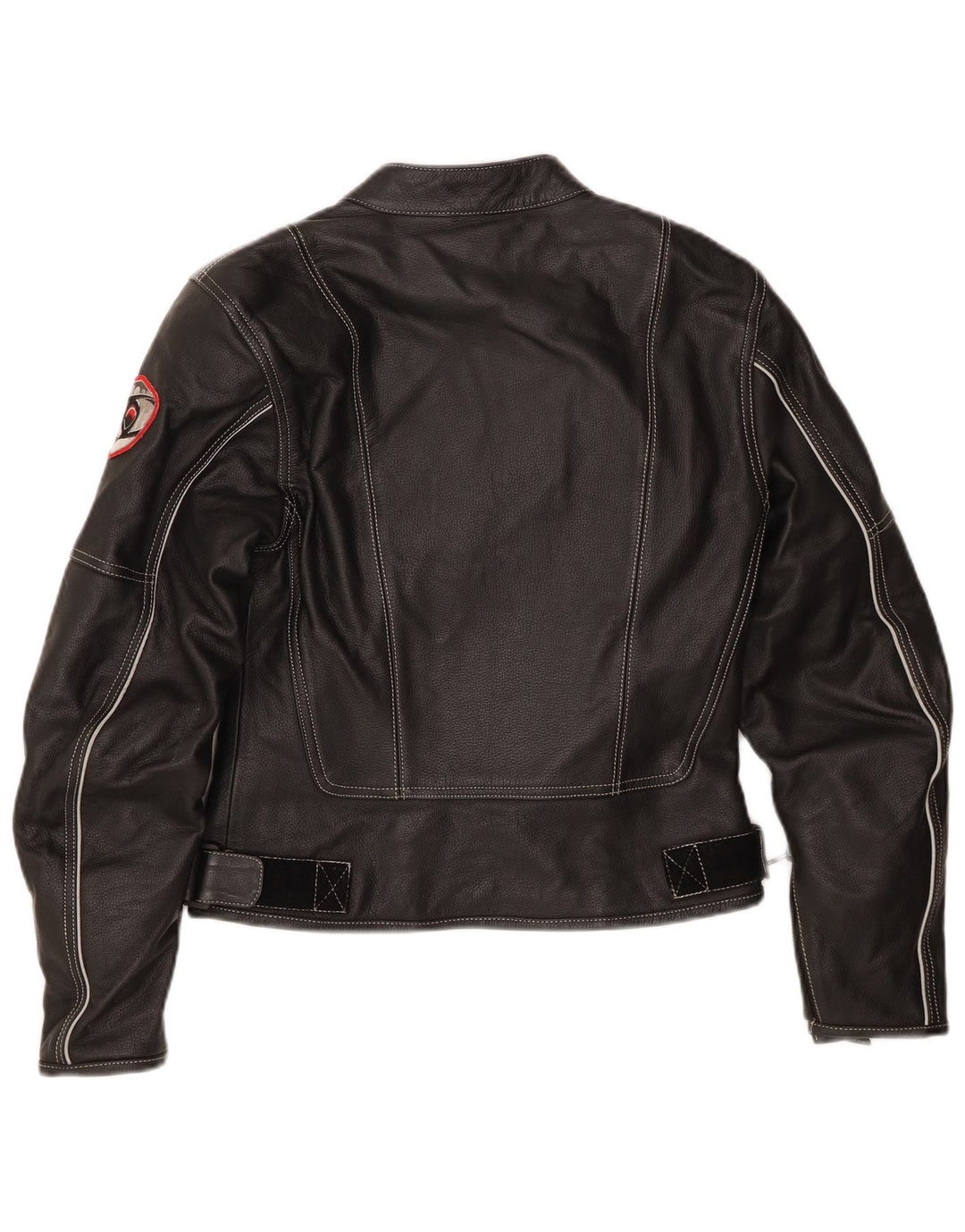 Suomy Veste en cuir Moto Racer pour femme UK 12 Cuir noir moyen