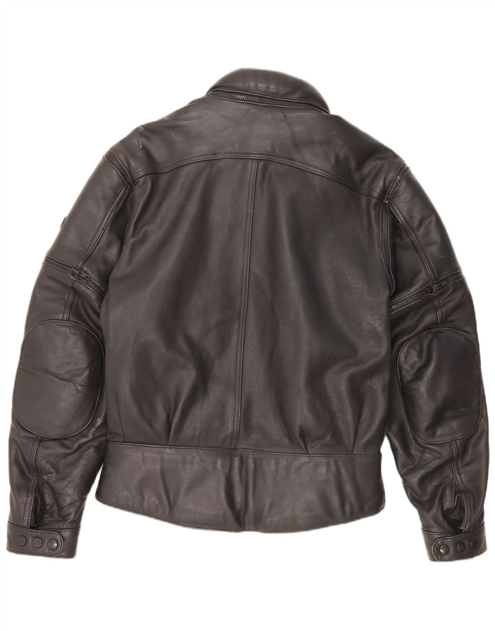 Hein Gericke Veste de course en cuir pour homme IT 50 Grand cuir noir