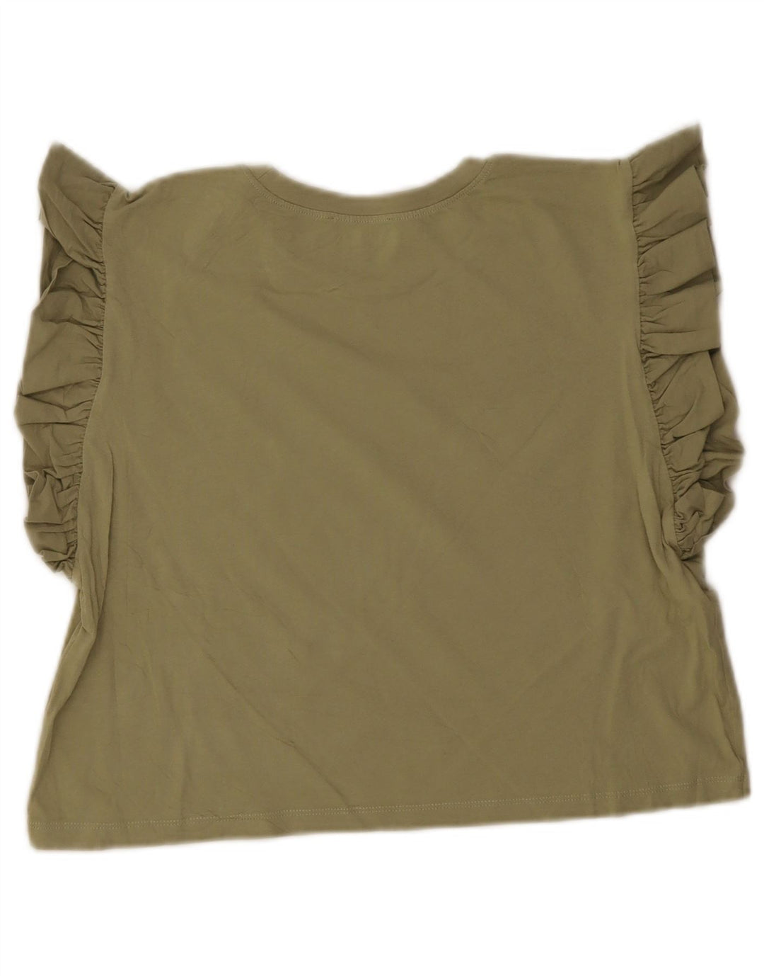 Zara Womens Crop Top UK 12 Vert Moyen