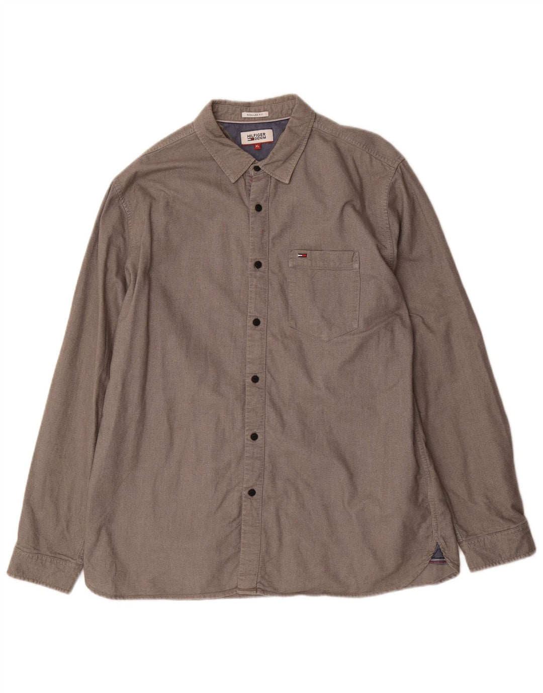 Tommy Hilfiger Chemise Regular Fit Homme Gris Coton