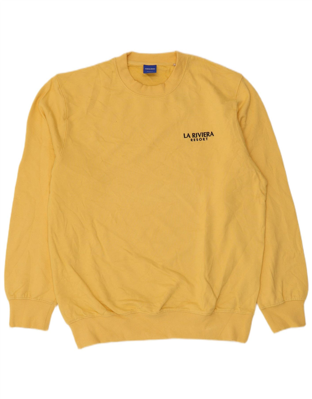 Jack & Jones Sweat-shirt graphique pour homme en coton jaune moyen