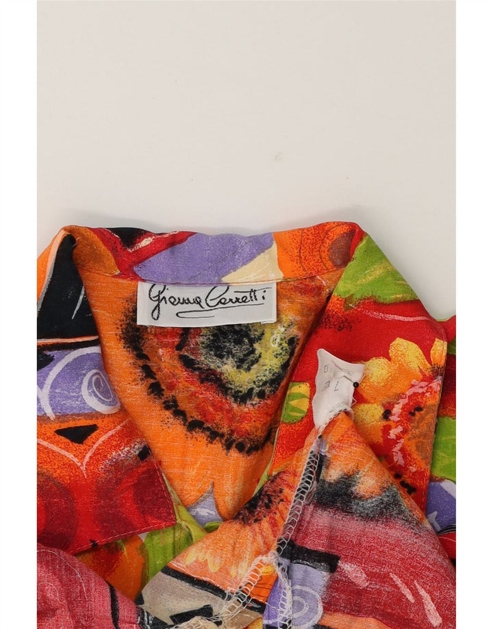 VINTAGE Womens Short Sleeve Shirt UK 16 Large Multicoloured Patchwork Vintage Vintage and Second-Hand Vintage from Messina Hembry 