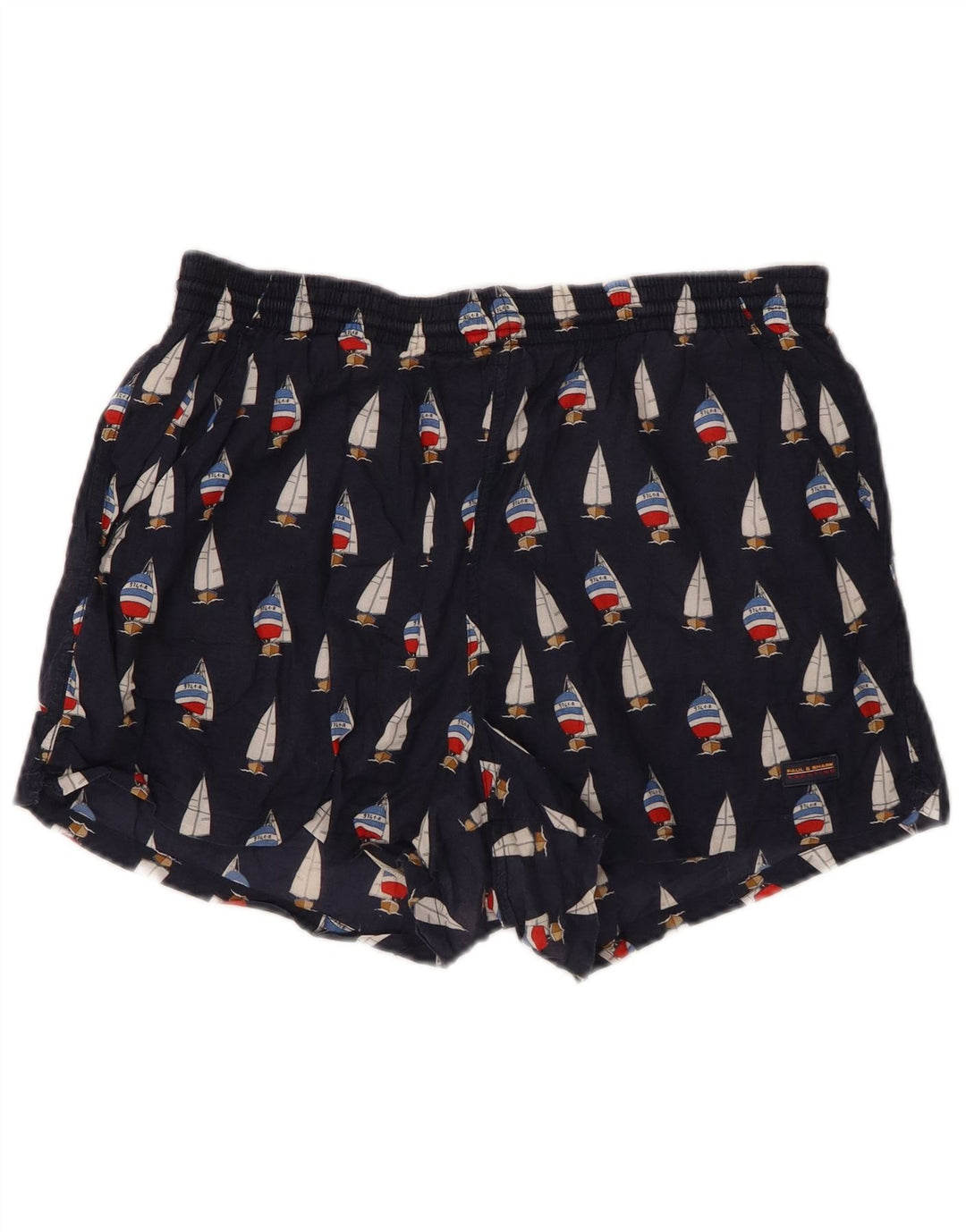 PAUL & SHARK Short de Sport Graphique Homme XL Bleu Marine Coton