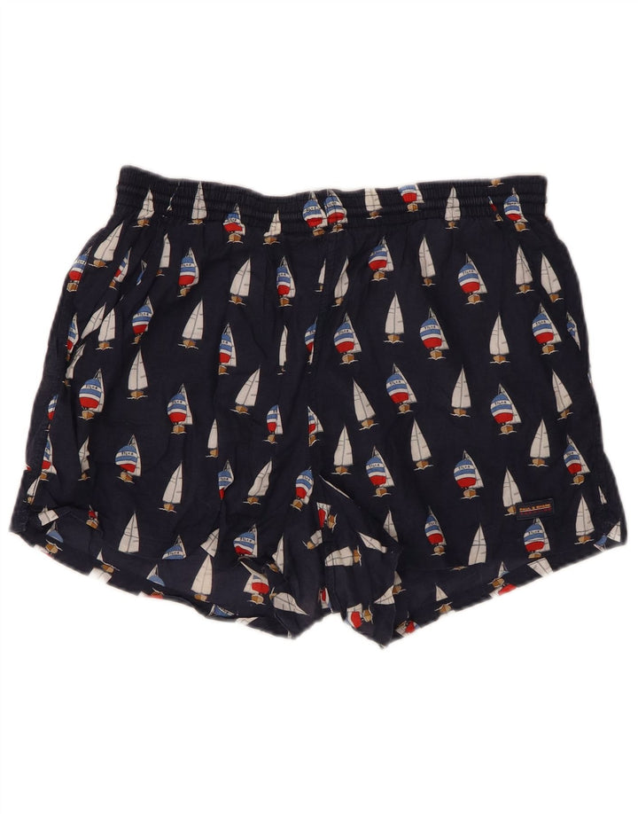 PAUL & SHARK Short de Sport Graphique Homme XL Bleu Marine Coton