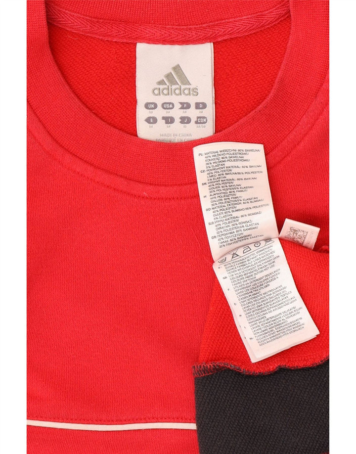 ADIDAS Sweat-shirt Climalite pour homme en coton color block rouge moyen