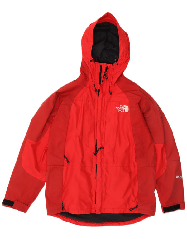 THE NORTH FACE Veste coupe-vent à capuche pour homme UK 38 Rouge moyen Colourblock