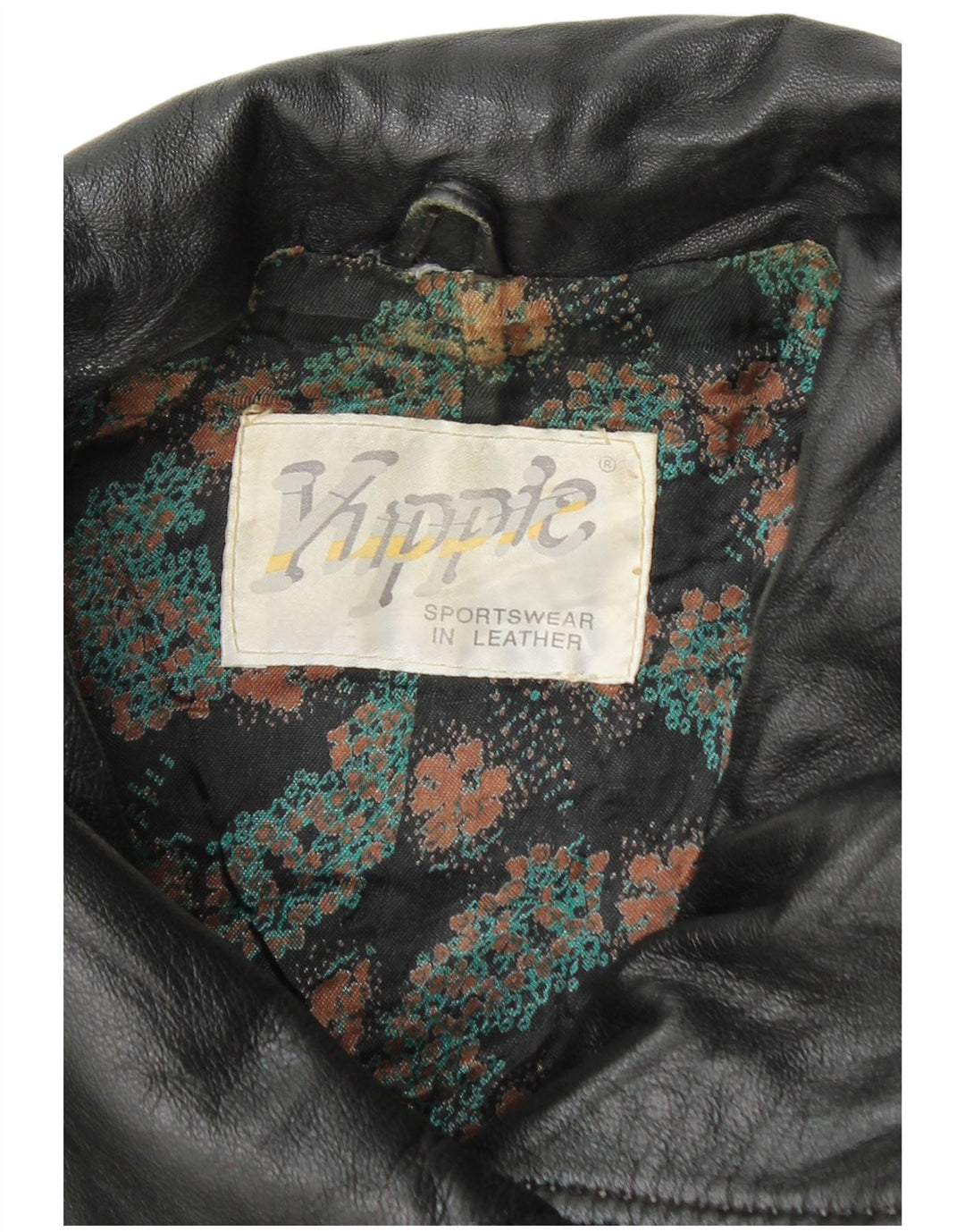 YUPPIE Veste en cuir surdimensionnée pour femme UK 18 XL Noir Floral