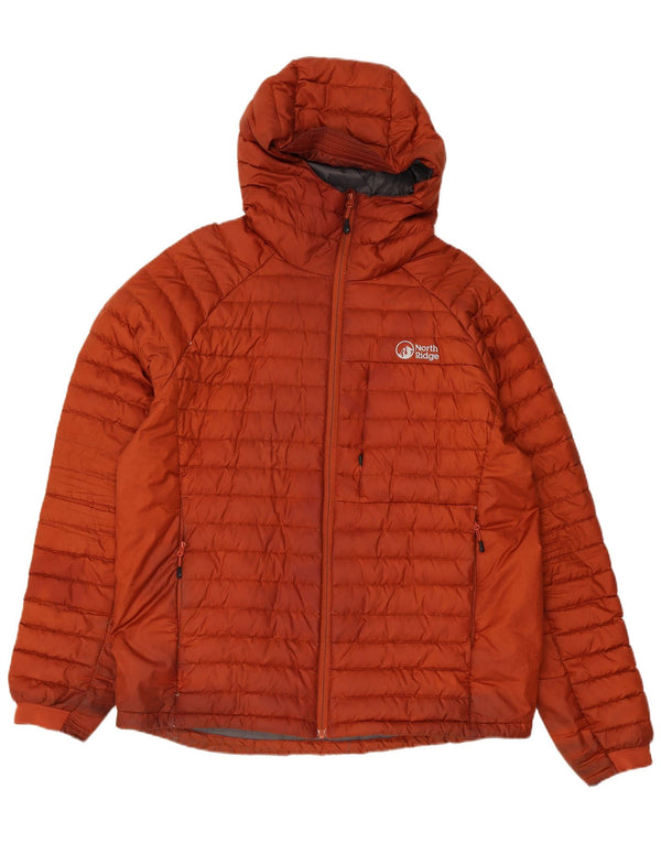 North Ridge Veste matelassée à capuche pour homme UK 40 Large Marron Polyester