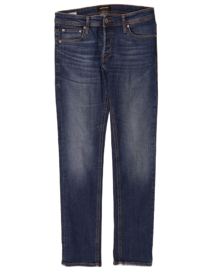 Jack & Jones Jean Slim GLENN W29 L30 Homme Bleu Coton
