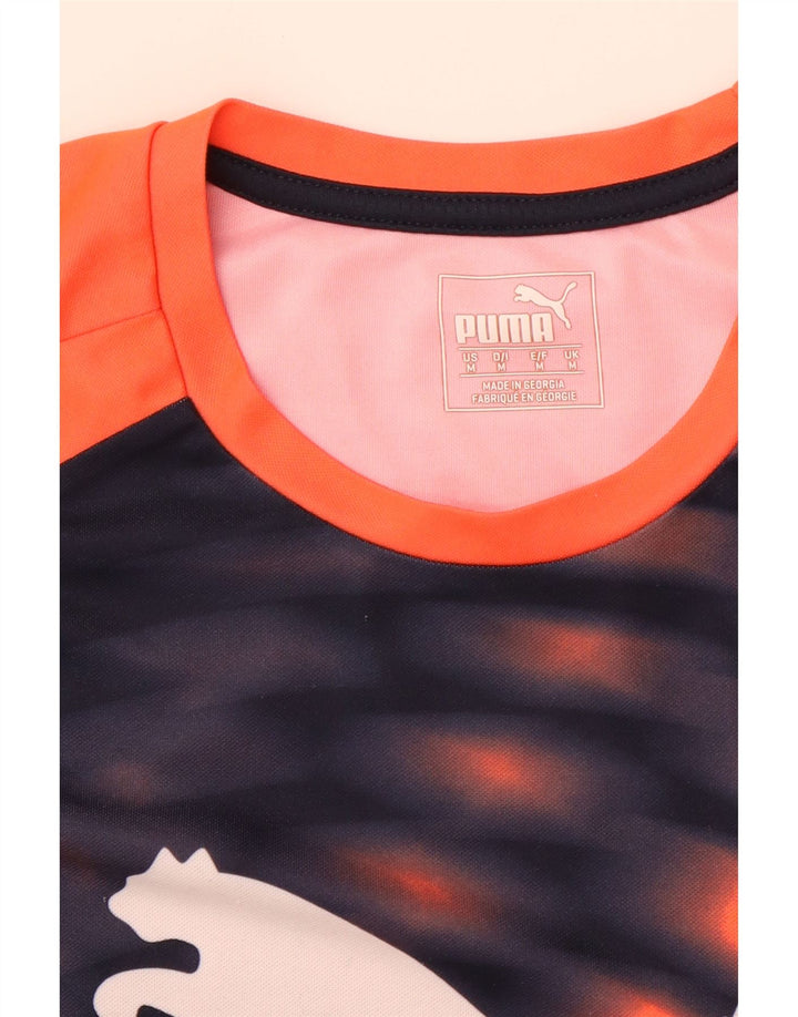 Puma T-Shirt Graphique Homme Orange Moyen à Carreaux