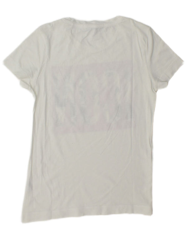 Guess T-shirt graphique pour femme UK 14 Blanc moyen