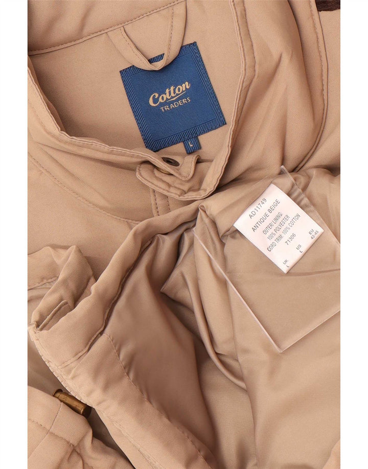Cotton Traders Gilet utilitaire pour homme UK 40 Large Beige Colorblock Polyester