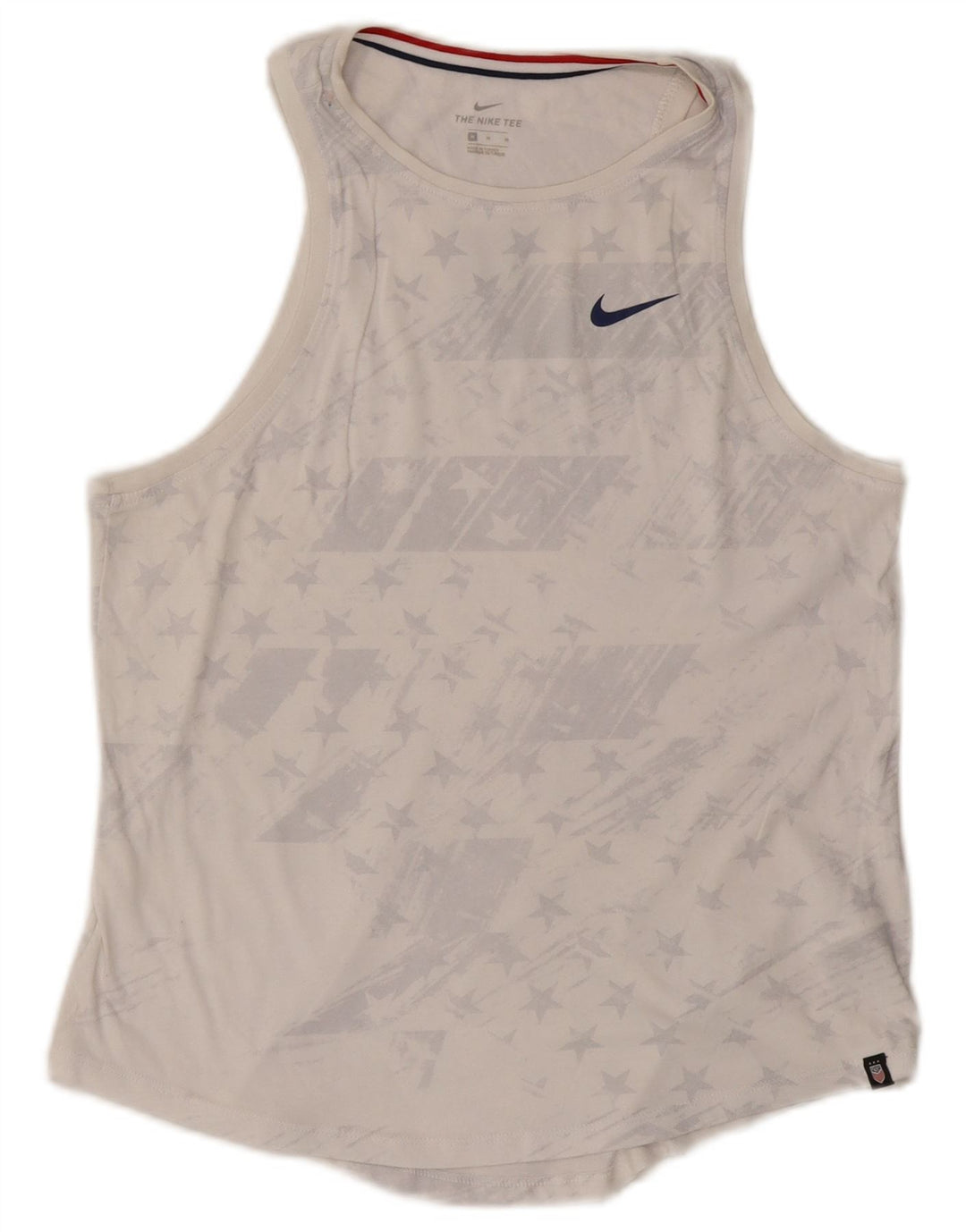 Nike Débardeur graphique pour femme UK 12 en coton blanc moyen