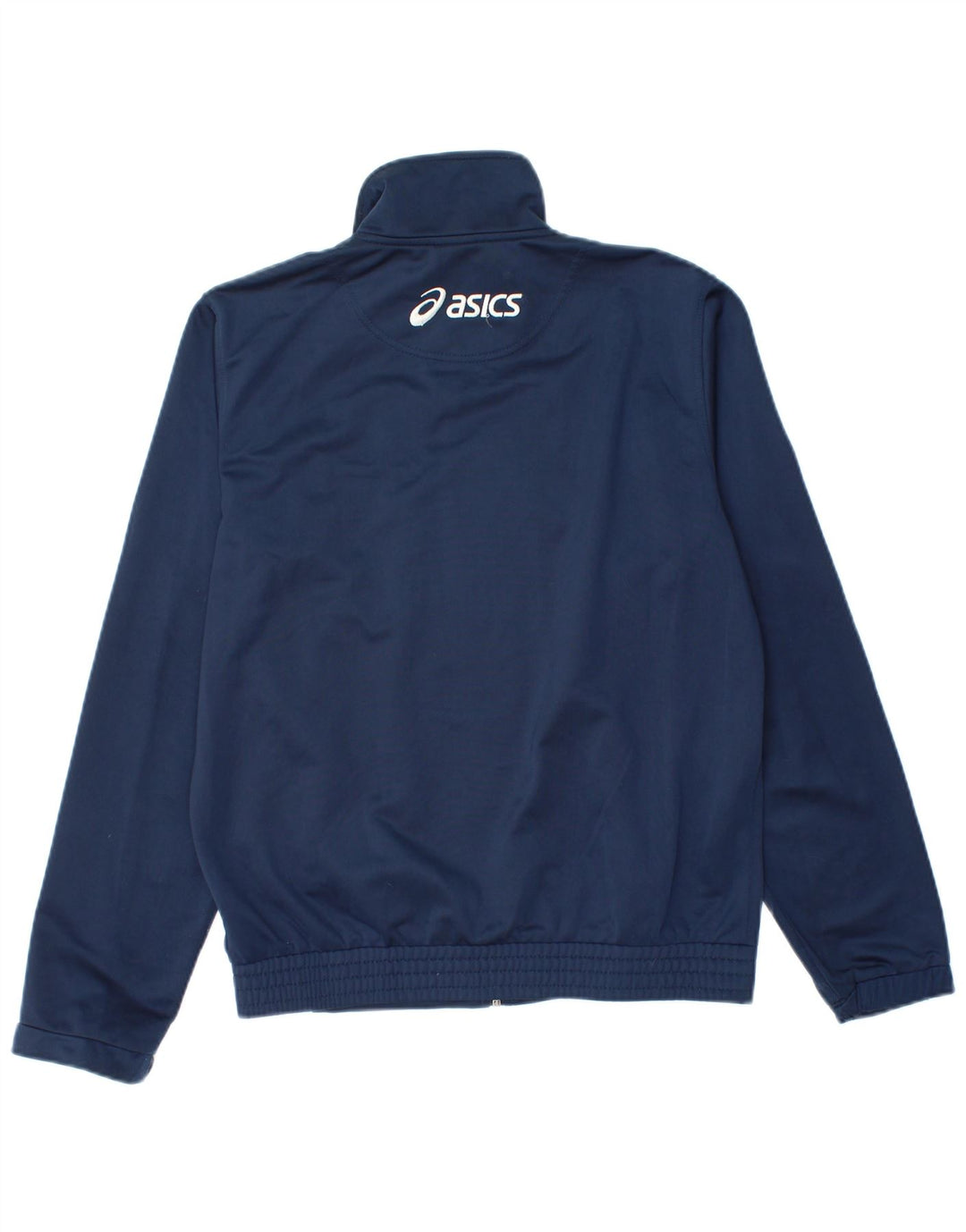 Asics Veste de survêtement pour homme Petit Bleu Marine Colorblock Polyester
