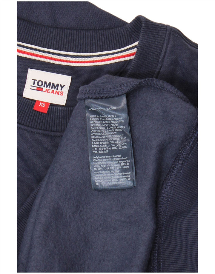 TOMMY HILFIGER Pull-over surdimensionné pour femme UK 6 XS Bleu marine Coton