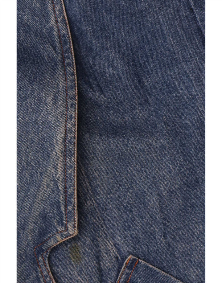 Vintage Womens Oversize 1 Button Denim Blazer Jacket IT 42 Medium Blue