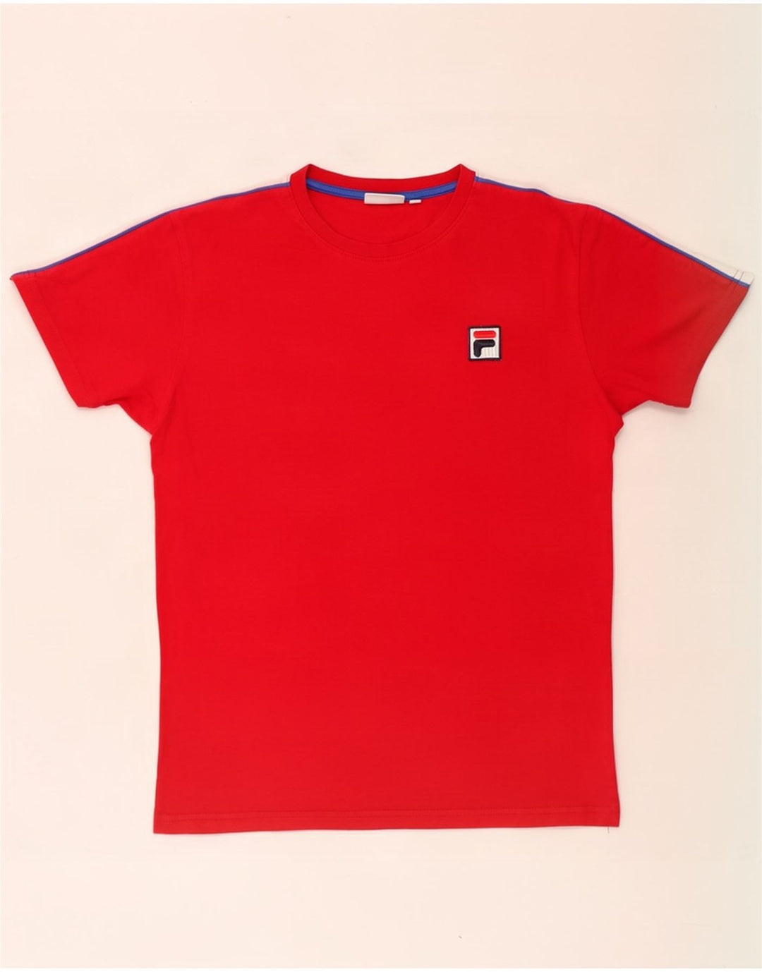 Fila T-Shirt Homme Haut Petit Rouge Colourblock