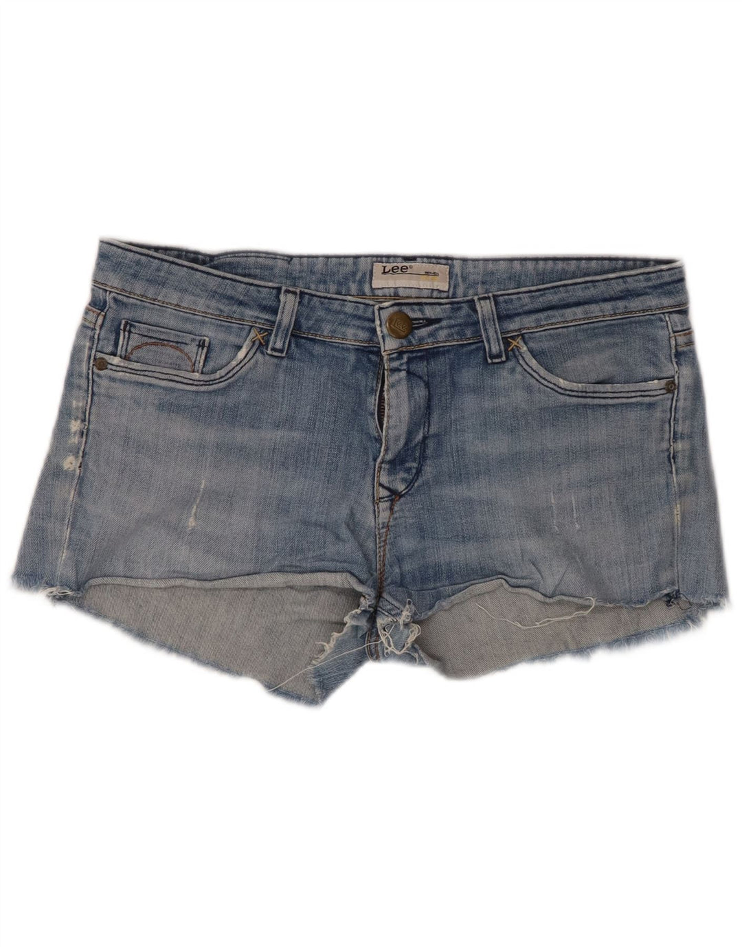 LEE Short en jean vieilli Bell W30 pour femme en coton bleu moyen