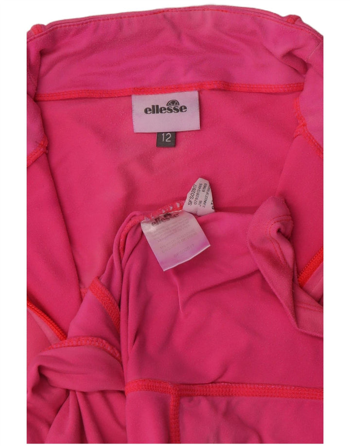 Ellesse Veste de survêtement pour femme UK 12 Nylon rose moyen