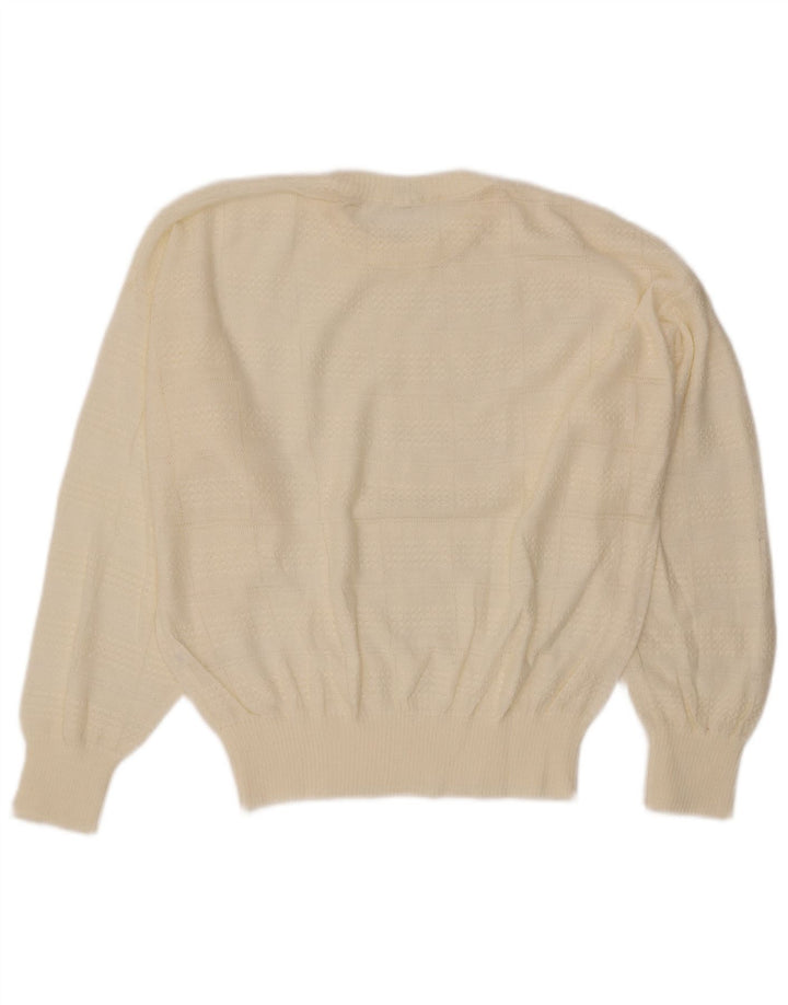 Apart Pull à col rond pour femme EU 44 XL Blanc cassé