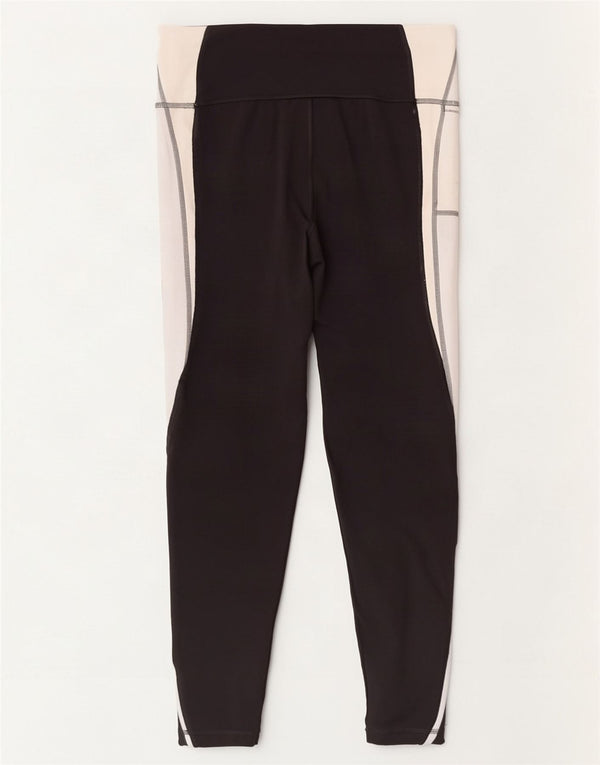 Puma Legging court pour femme UK 46 Large Noir Colorblock Polyester