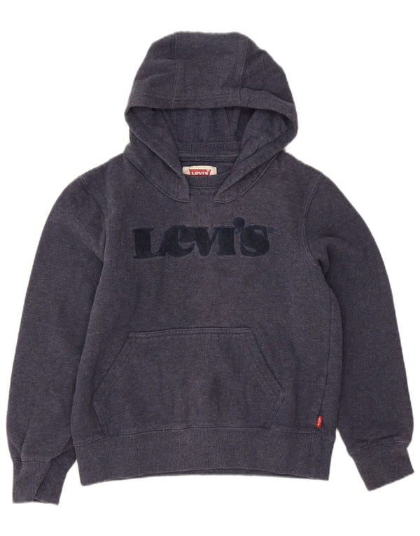 Levi's Pull à capuche graphique pour garçon 9-10 ans Bleu marine Coton