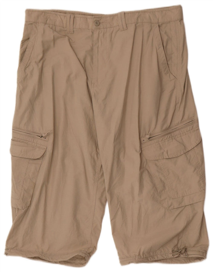 Marks & Spencer Short Cargo Homme W38 XL Coton Beige