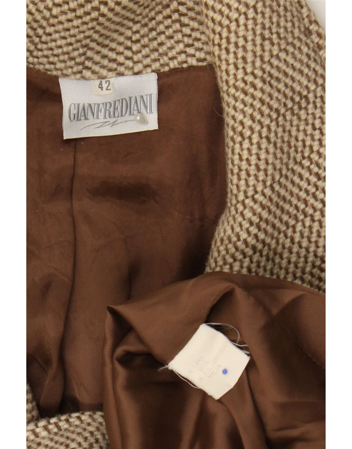 Gianfrediani Veste Blazer Croisée Femme IT 42 Laine Marron Moyen