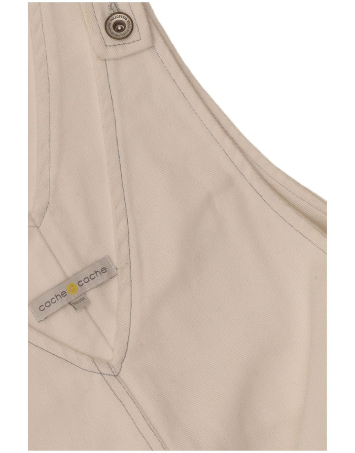 Cache Robe chasuble en jean pour femme UK 8 Small Blanc