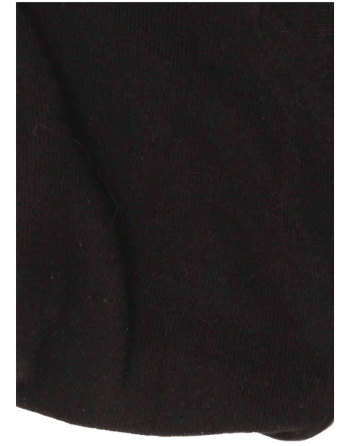 Zara Pull col V pour homme en laine noire Large