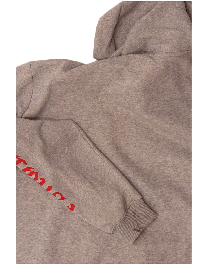 DC Mens Graphic Hoodie Jumper Medium Grey Cotton