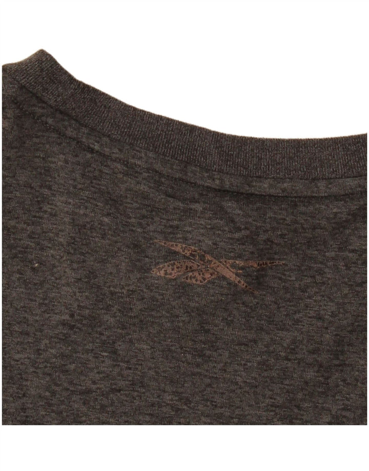 Reebok T-Shirt Homme Gris Moyen Polyester