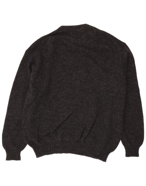 Benetton Pull col rond homme XL gris moucheté