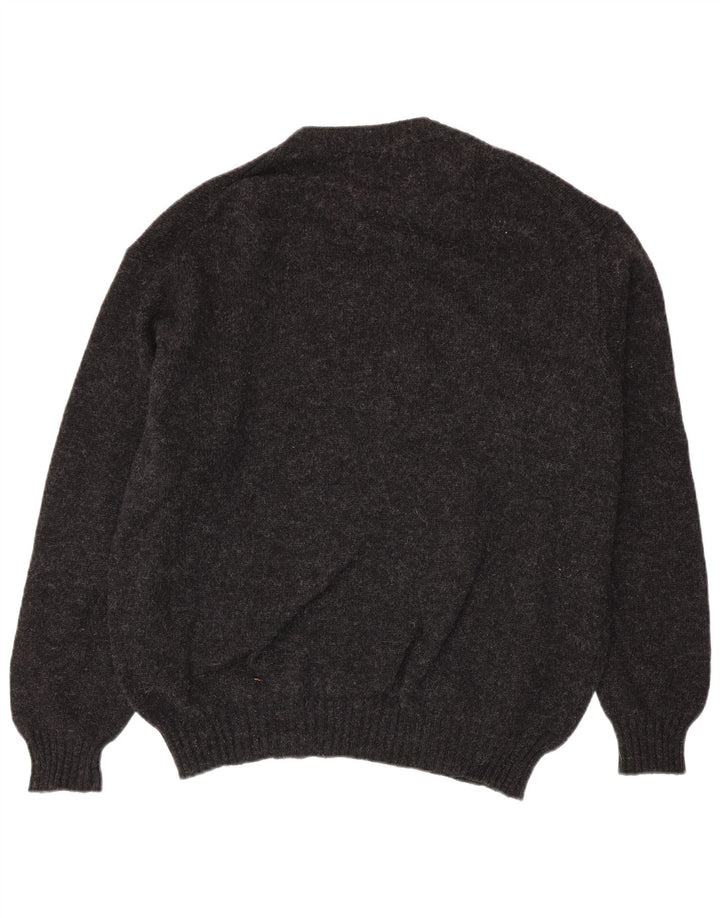 Benetton Pull col rond homme XL gris moucheté